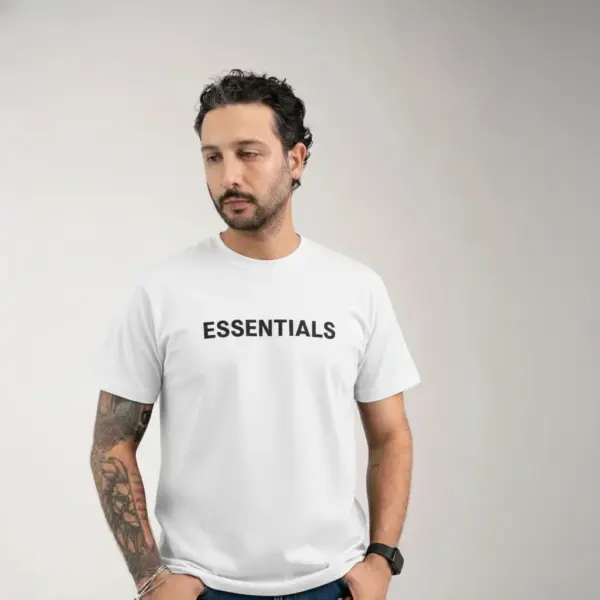 تیشرت Essentials Front On Model 1 سفید