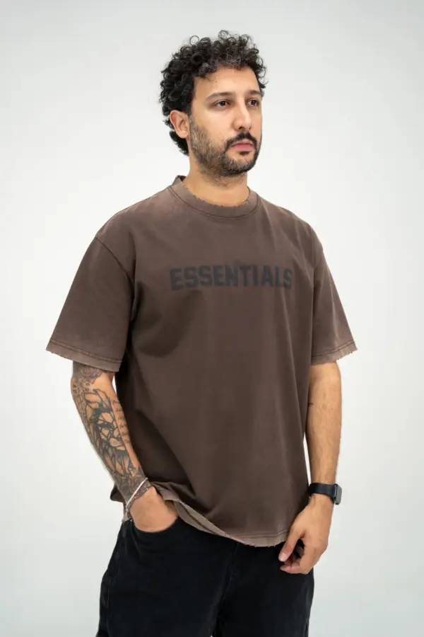تی‌شرت Essentials darkbrown 3 – نمای جلو