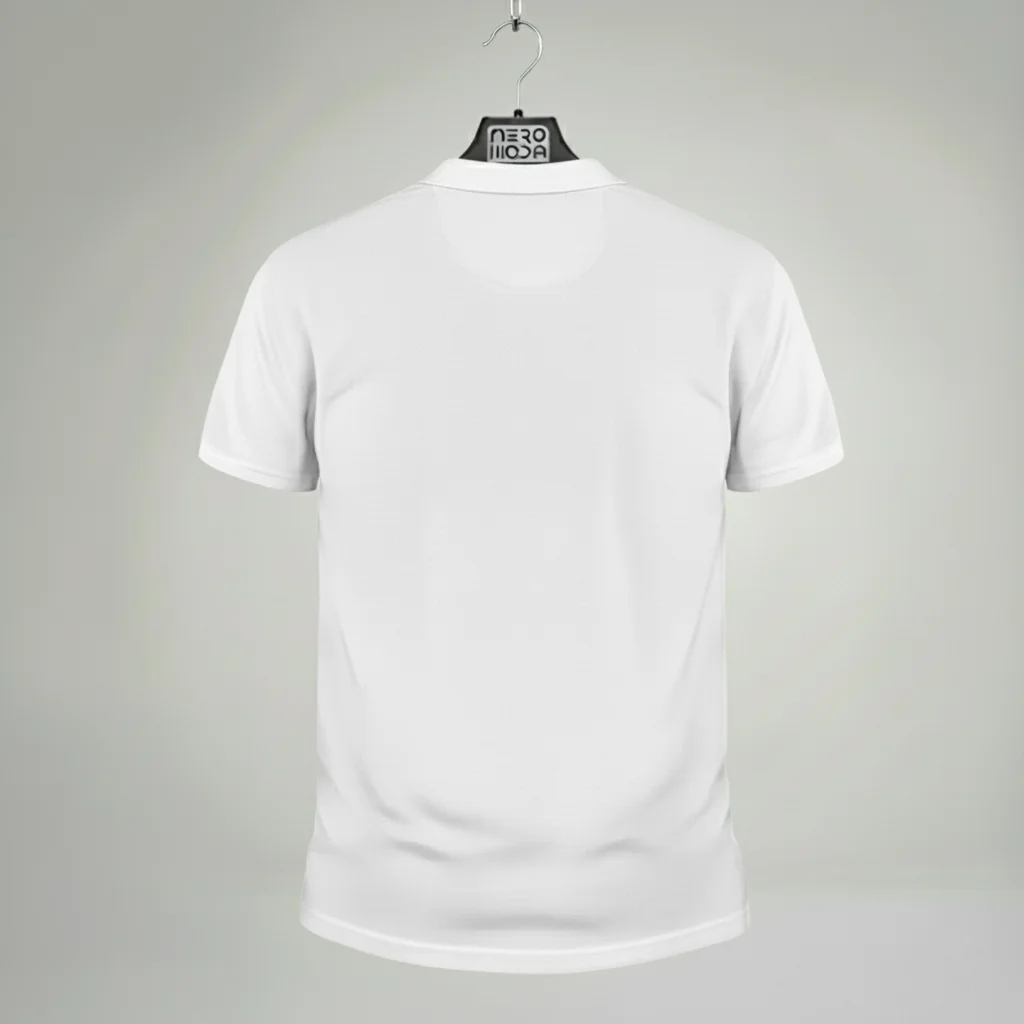 محصول Lacoste Polo 01 سفید – نمای پشت
