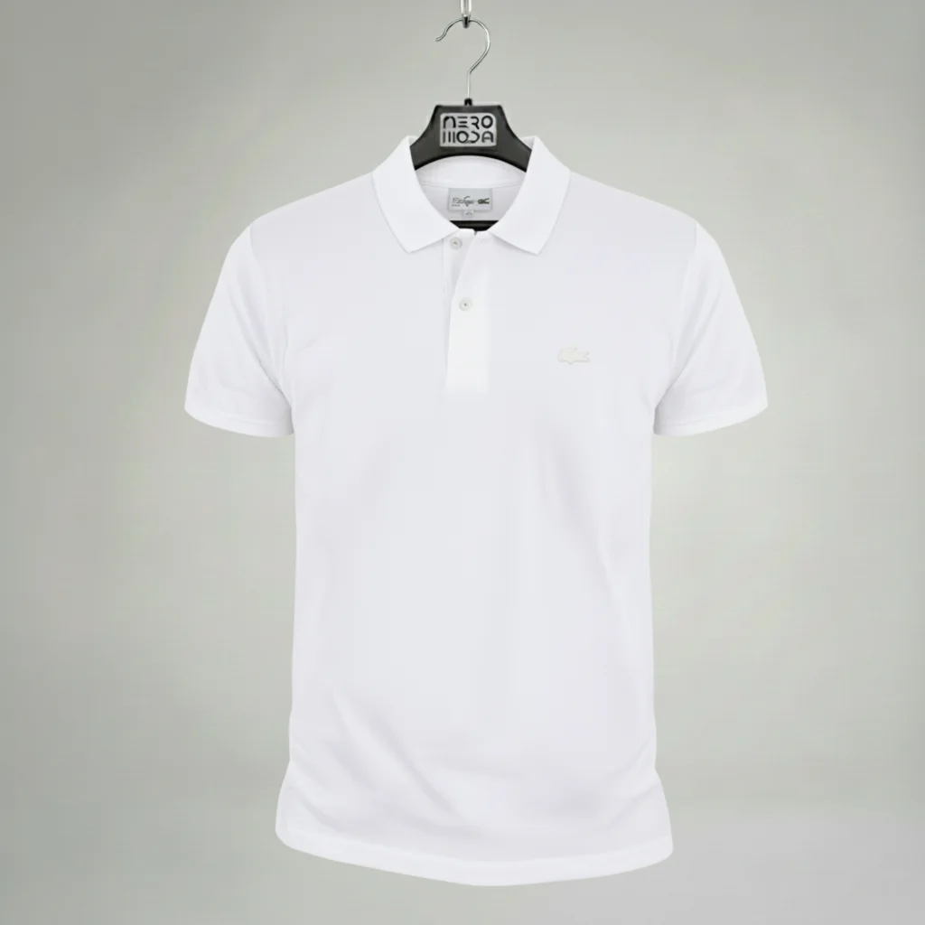 محصول Lacoste Polo 01 سفید – نمای جلو