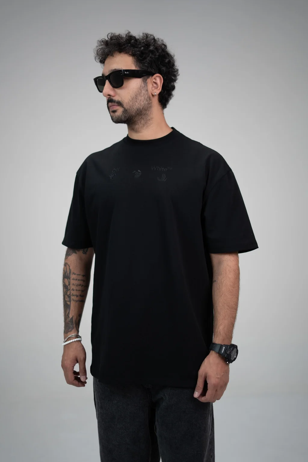 تیشرت OffWhite 3 مشکی – نمای پشت