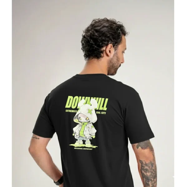 تی‌شرت Neromoda Downhill black مشکی – نمای تن‌خور