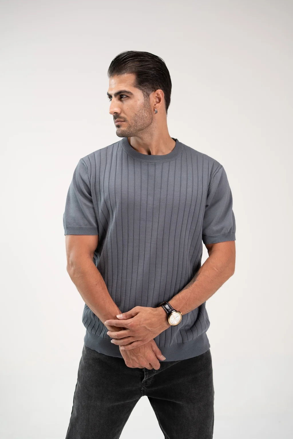 تیشرت Neromoda Front On Model طوسی