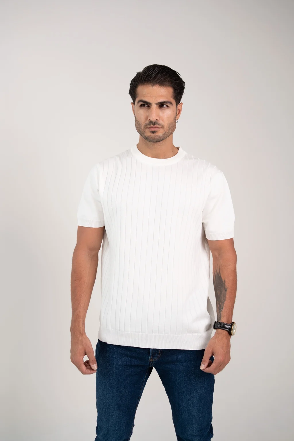 تیشرت Neromoda Front On Model 1 سفید