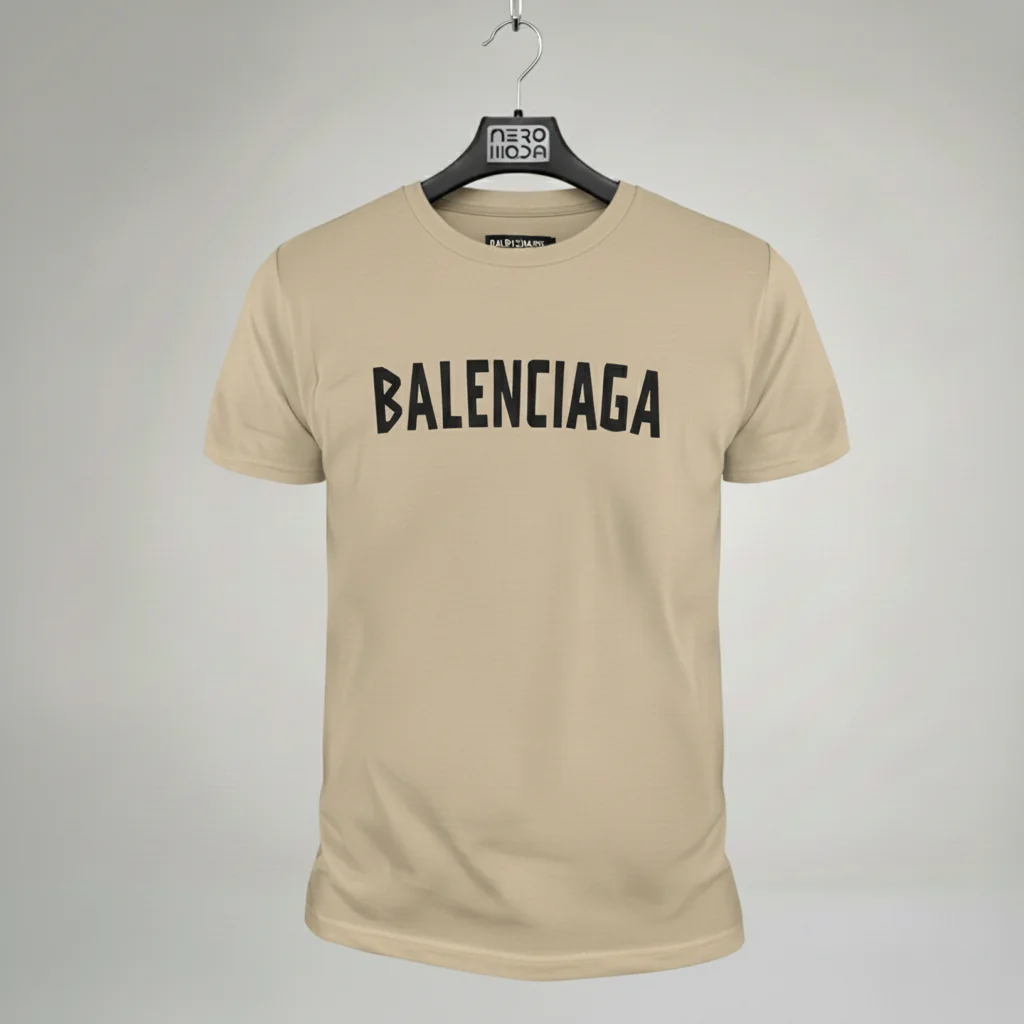 تیشرت Balenciaga Gold بژ – نمای جلو
