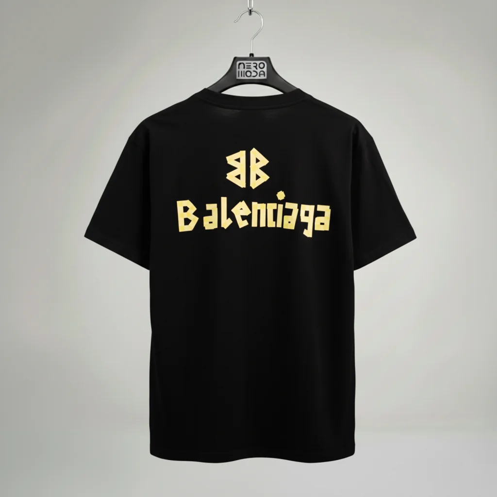 تیشرت Balenciaga Gold مشکی – نمای پشت