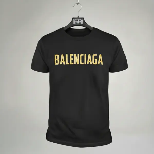 تیشرت Balenciaga Gold مشکی – نمای جلو