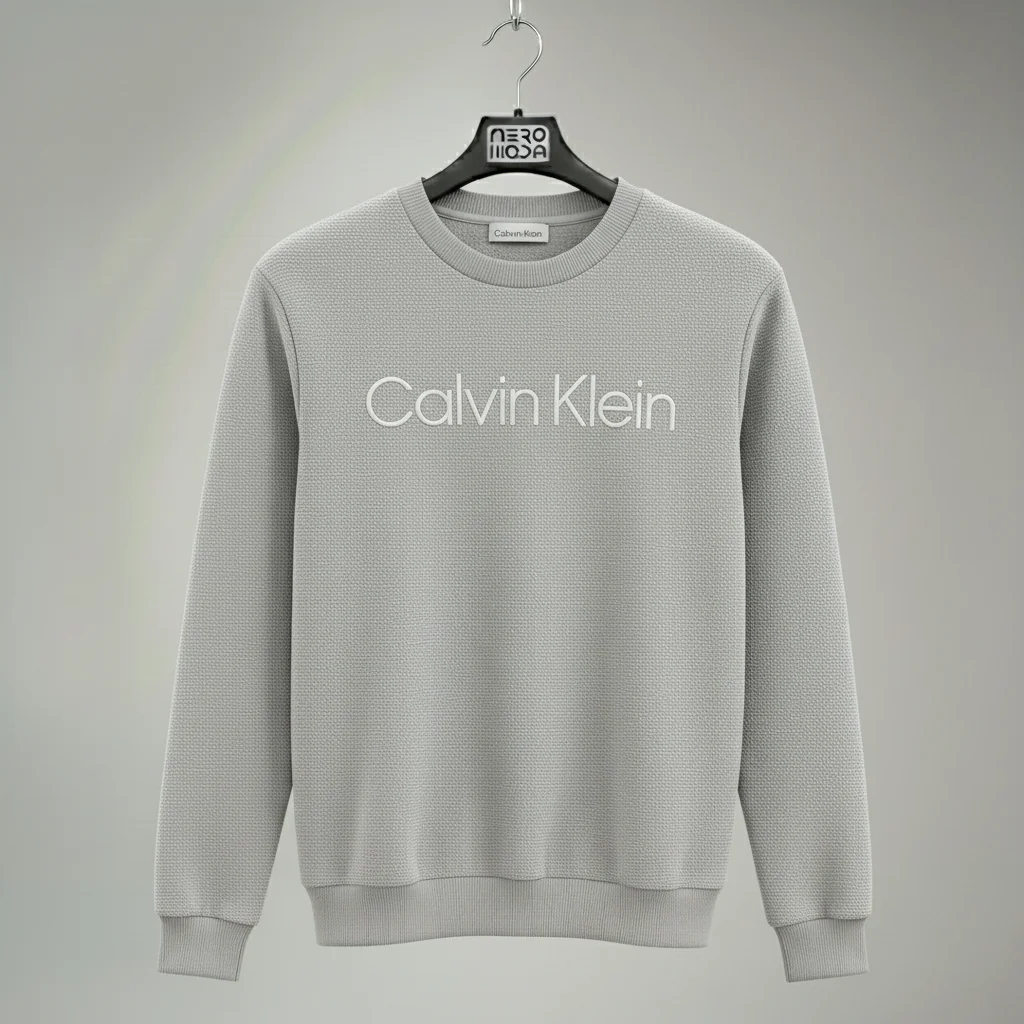 سویشرت CelvinKlein طوسی – نمای آویز