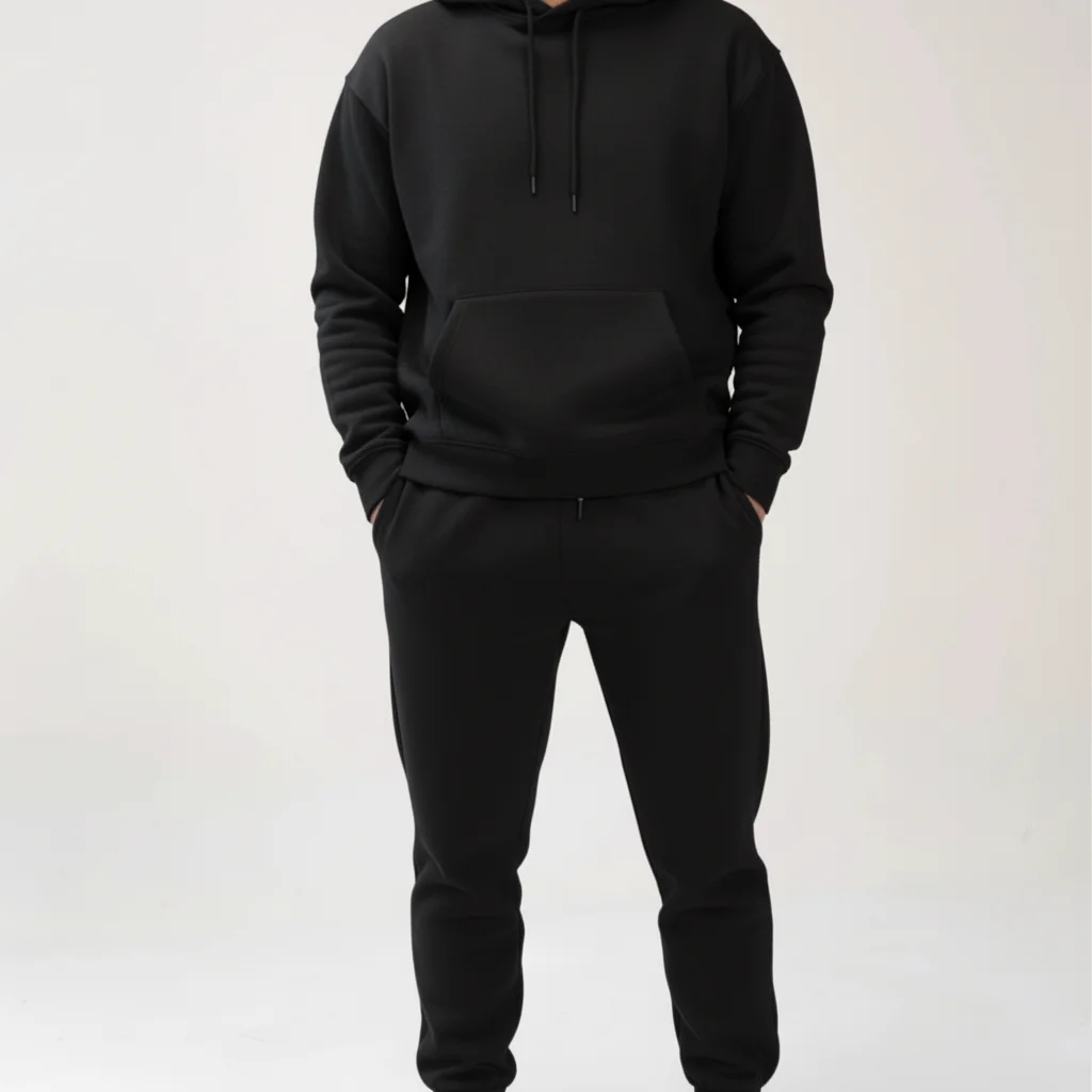 محصول Neromoda Hoodie Sweat Set Front On Model مشکی