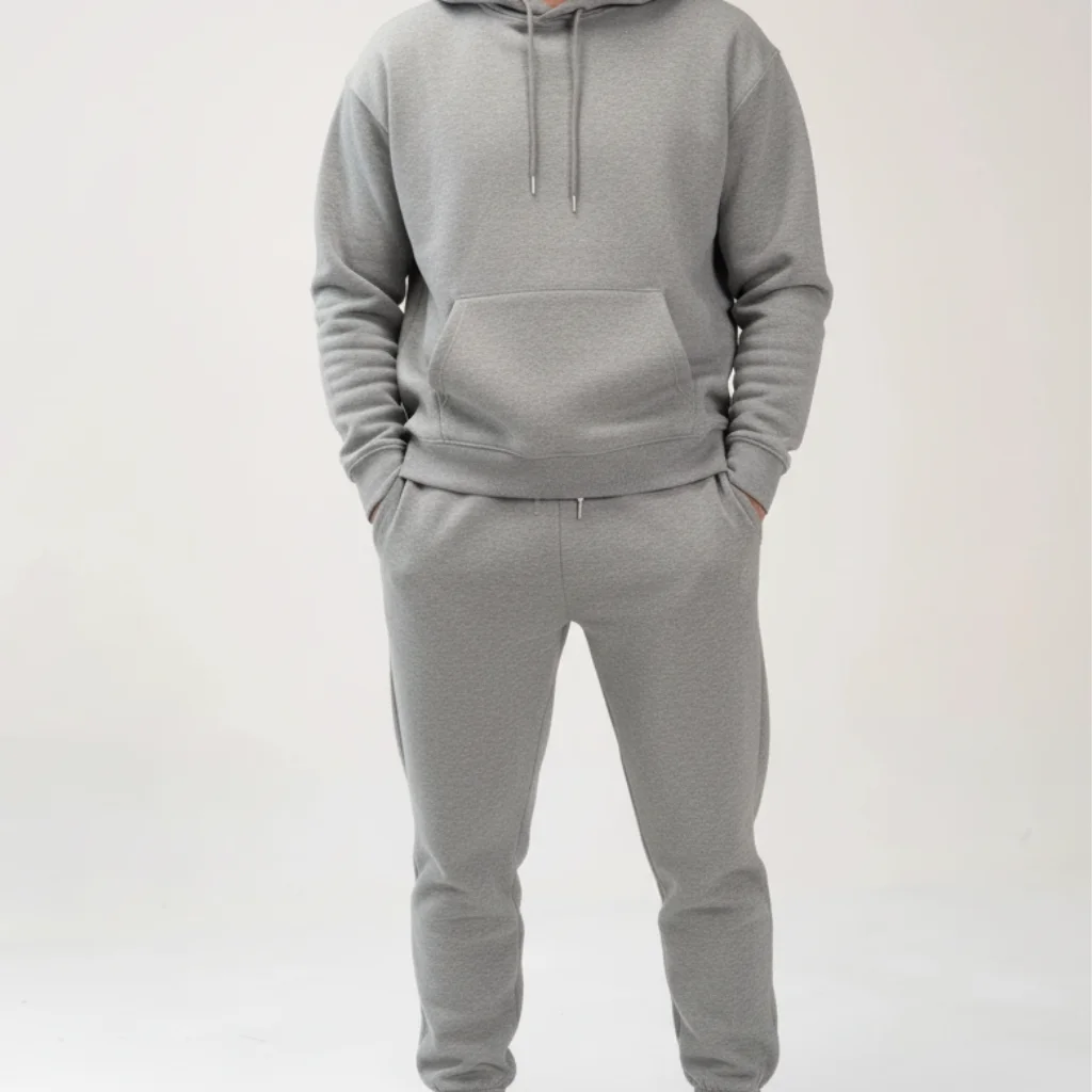 محصول Neromoda Hoodie Sweat Set Front On Model طوسی